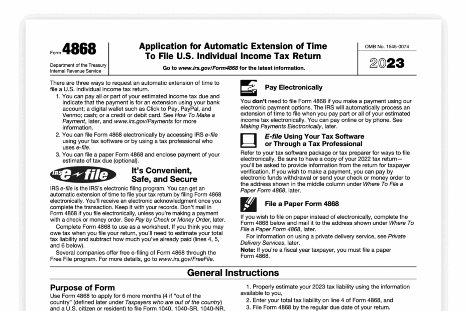 Free 4868 Form Generator Fillable 4868 By Jotform