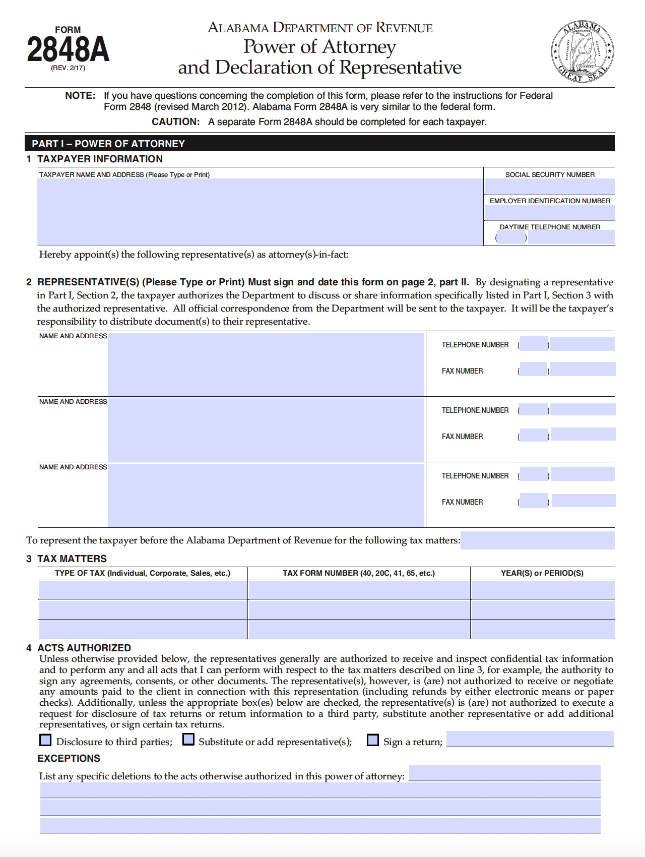 Free Alabama Power Of Attorney Forms PDF Templates