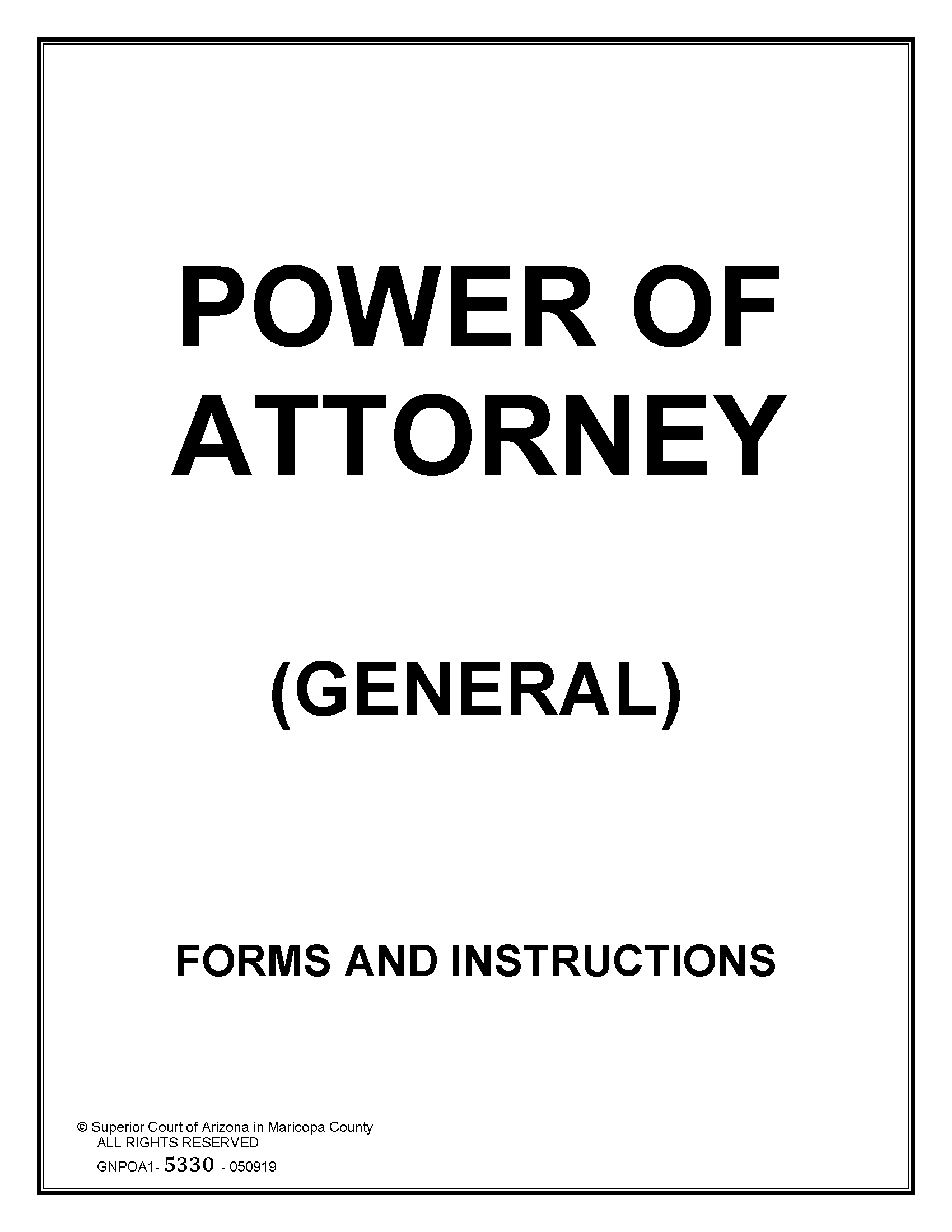 Free Arizona Durable Financial Power Of Attorney Form PDF