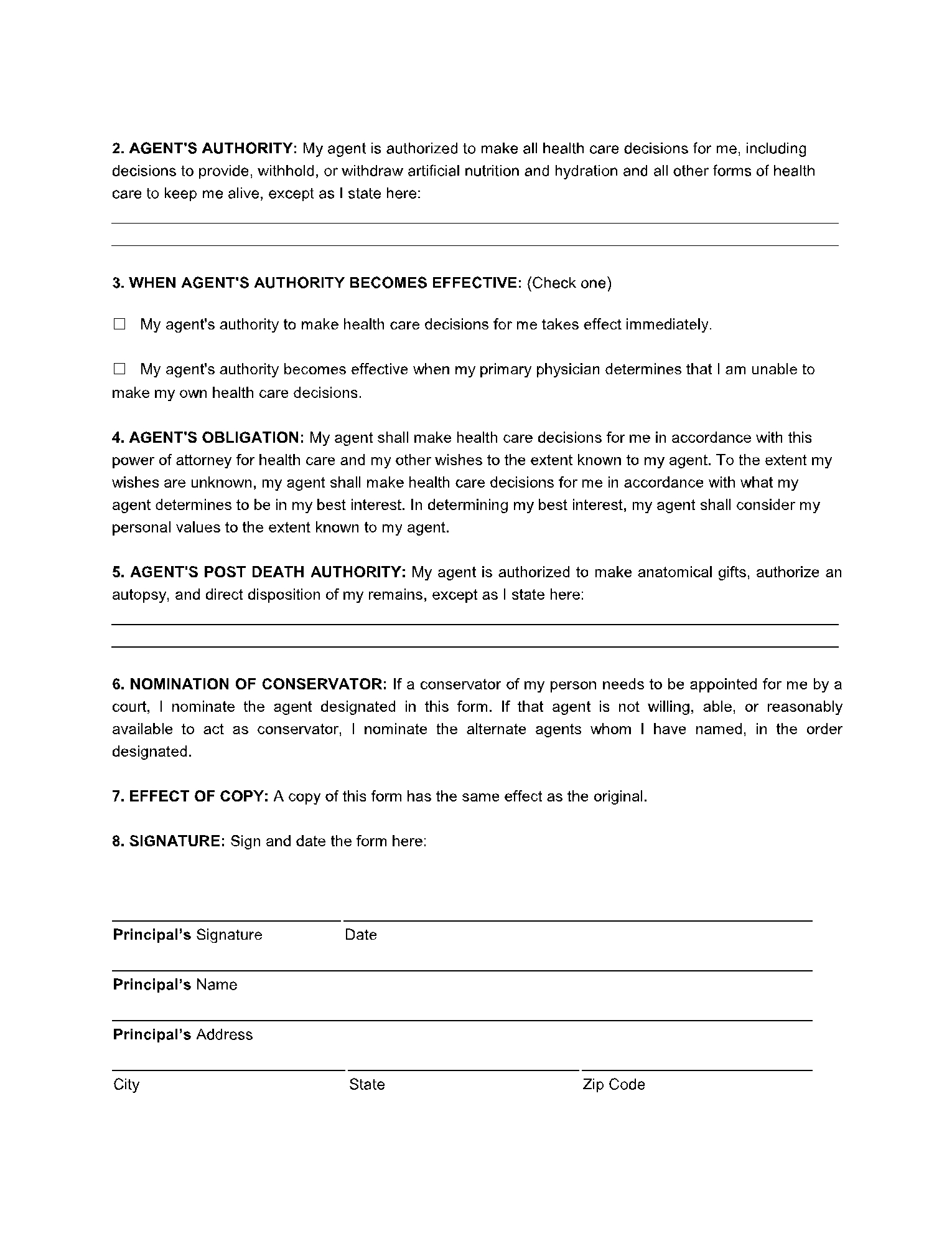 Free California Advance Health Care Directive Form CocoSign