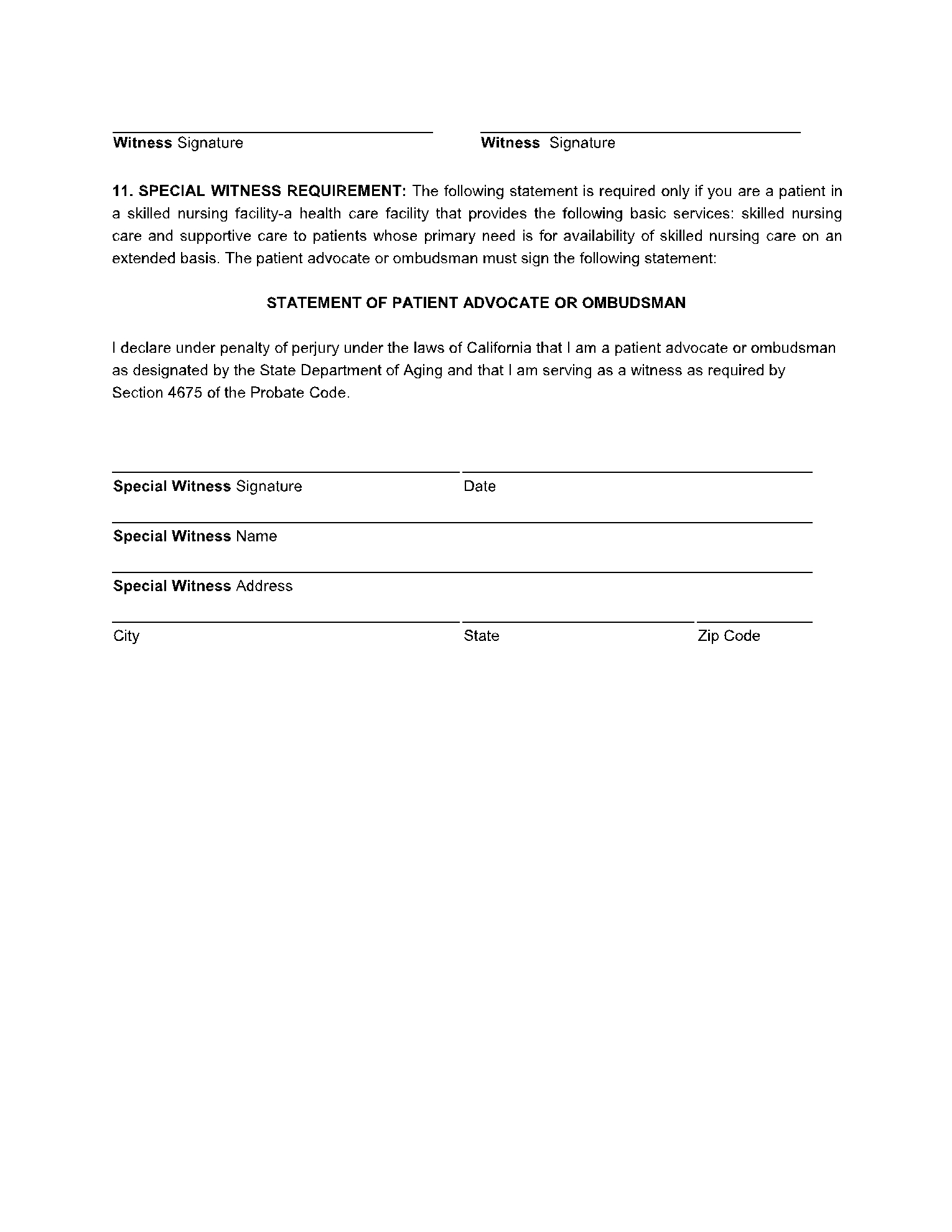 Free California Advance Health Care Directive Form CocoSign