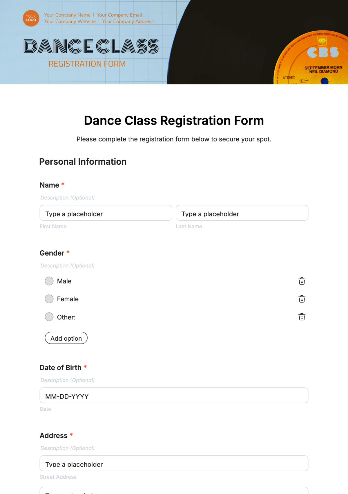 Free Camping Registration Form Template To Edit Online