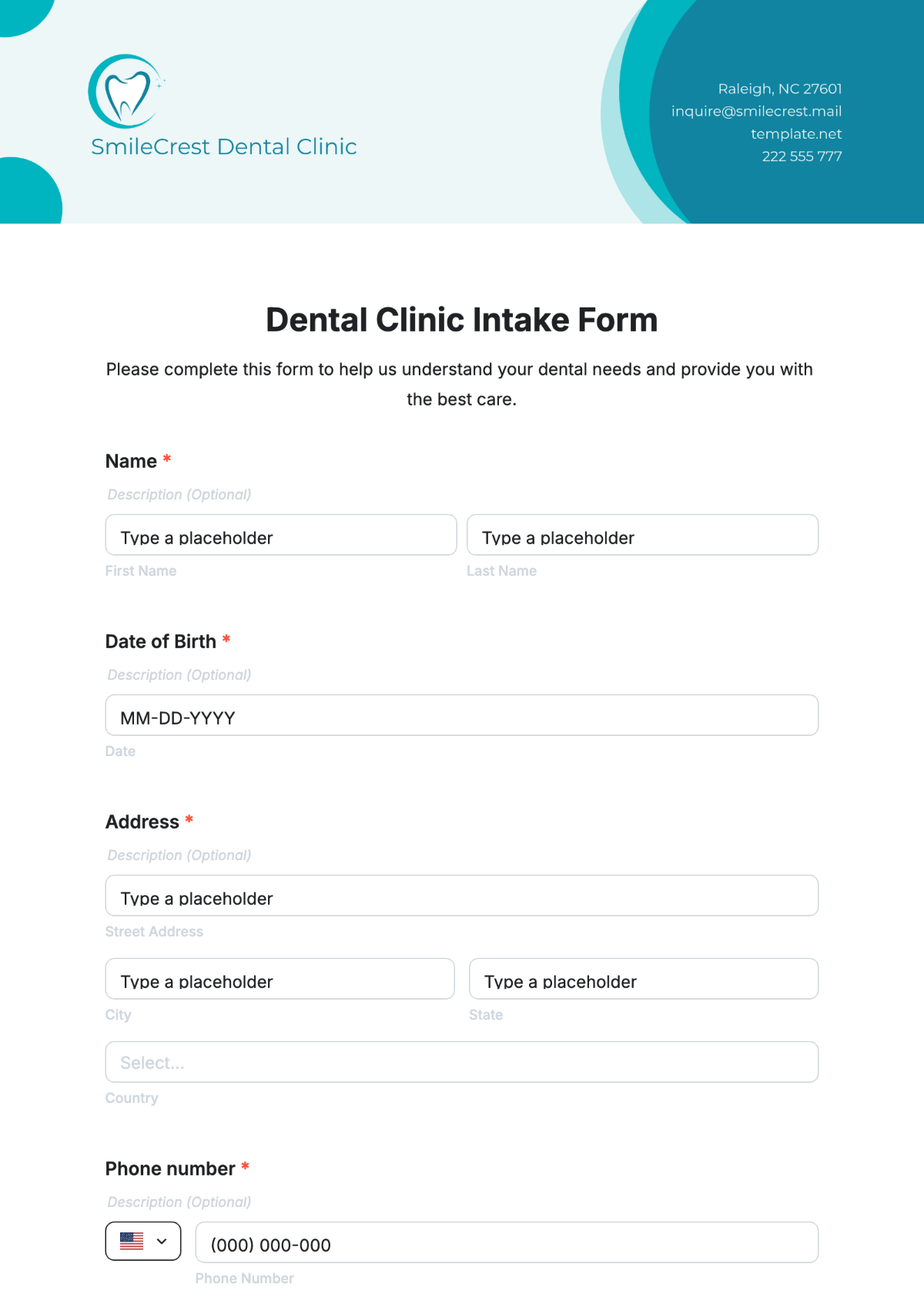 Free Client Intake Form Templates To Edit Online