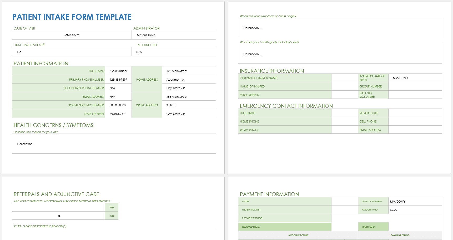 Free Client Intake Templates And Forms Smartsheet