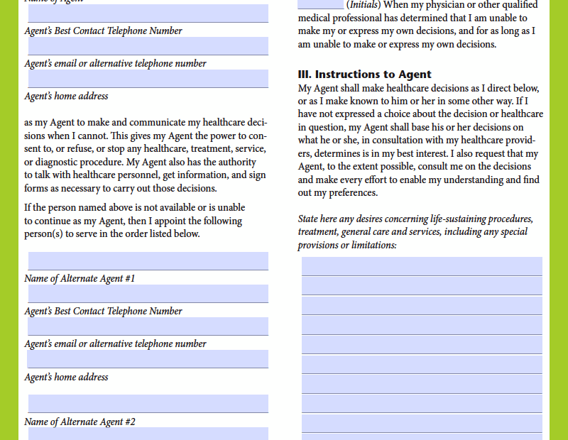 Free Colorado Advance Directive Form Medical POA U0026 Living Will PDF