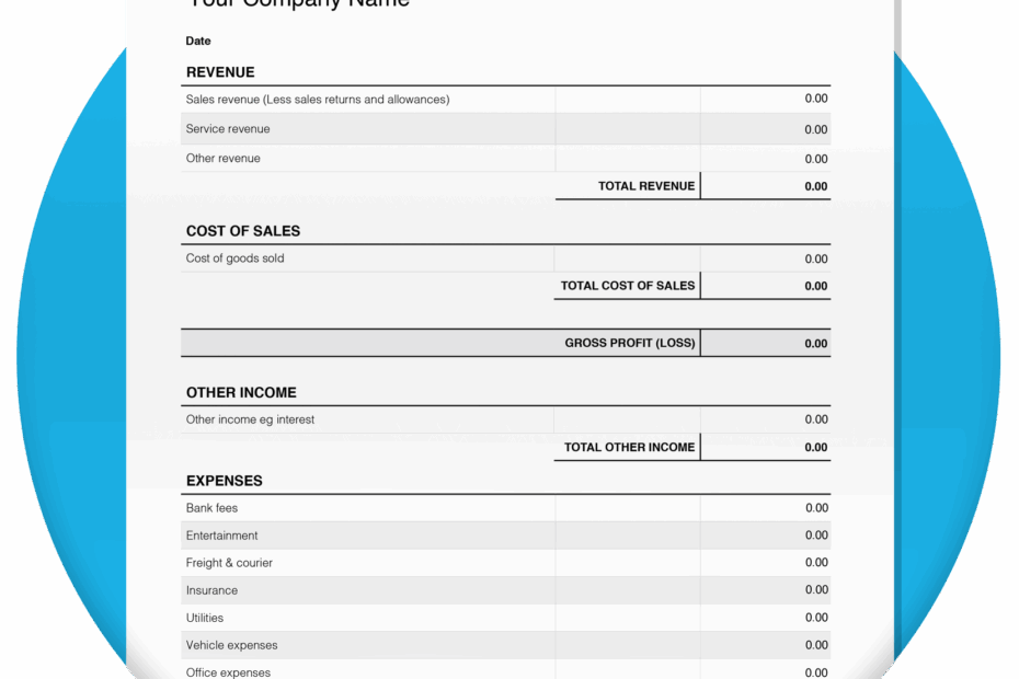 Free Income Statement Template Xero CA