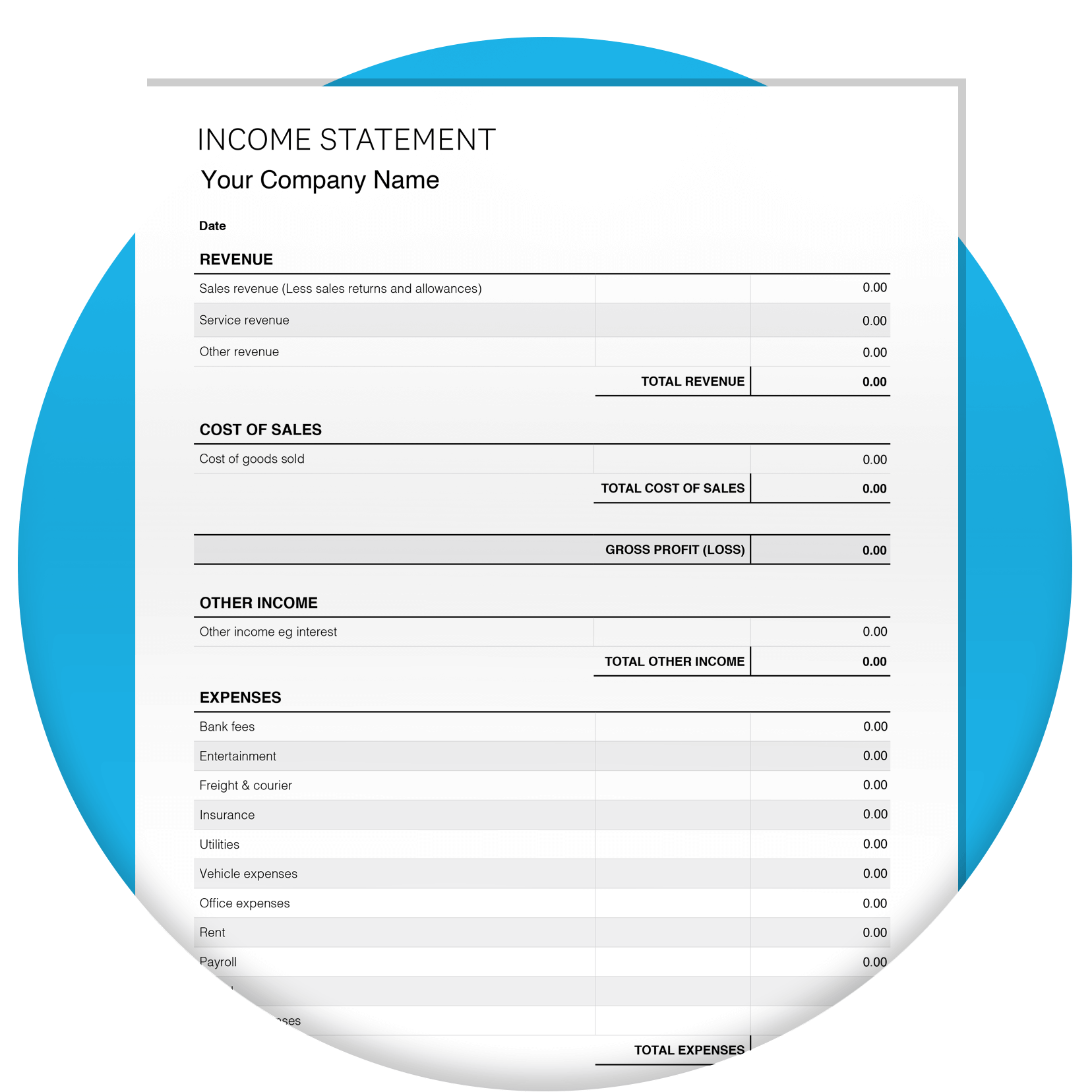 Free Income Statement Template Xero US