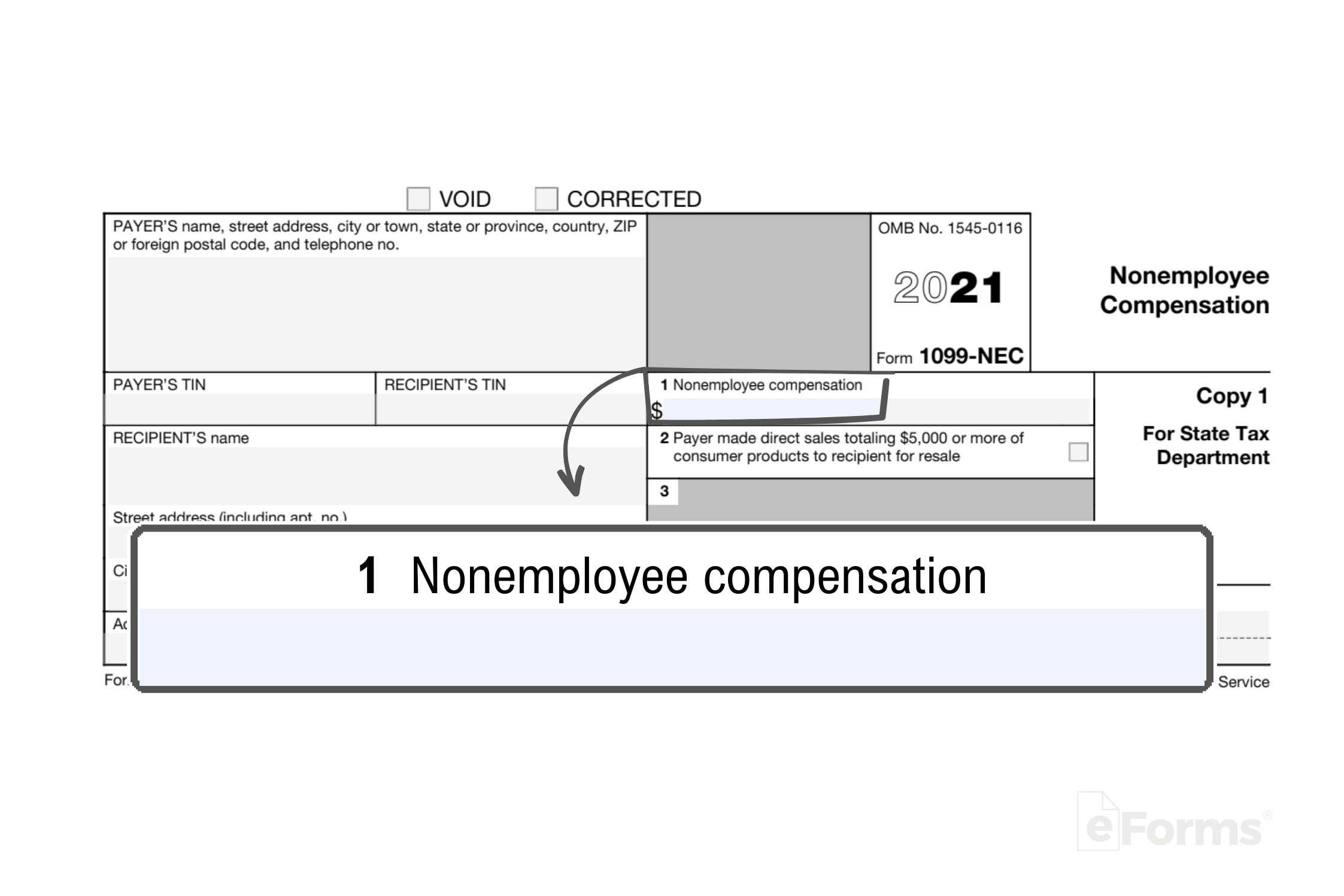 Free IRS 1099 NEC Form 2021 2025 PDF EForms