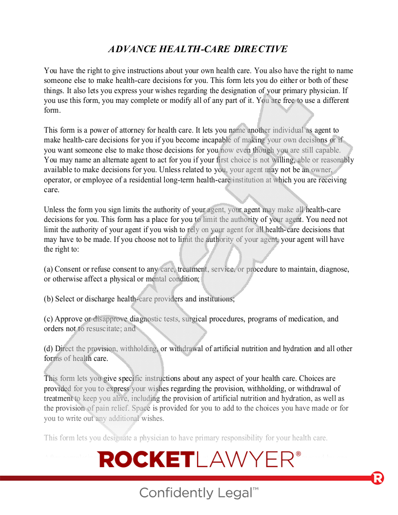 Free Mississippi Living Will Make U0026 Download Rocket Lawyer