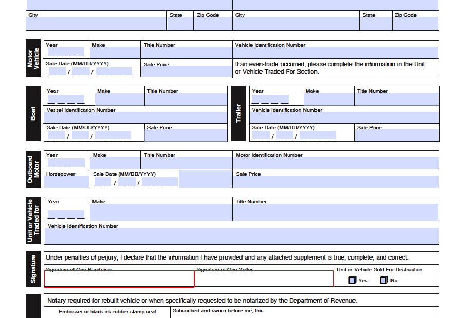 Free Missouri Bill Of Sale Forms PDF