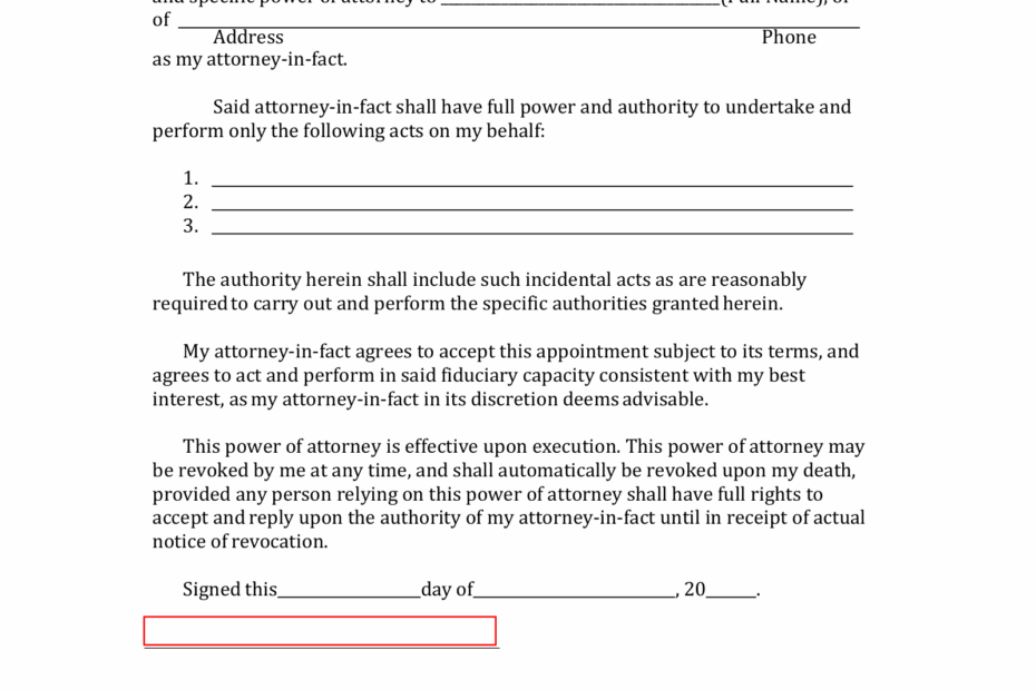 Free Ohio Limited Power Of Attorney Form PDF Word EForms