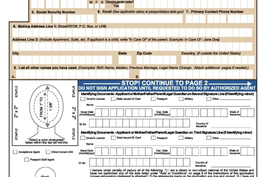 Free Passport Application Form DS 11 Apply For A New Passport Worksheets Library