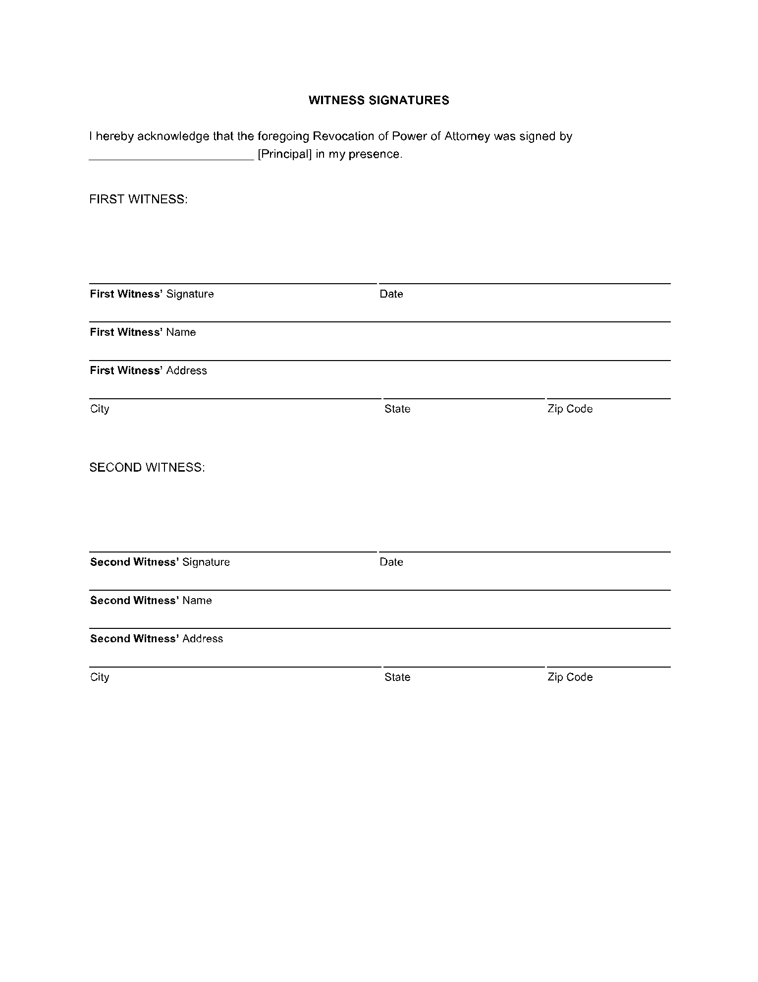 Free Power Of Attorney Revocation Form PDF CocoSign