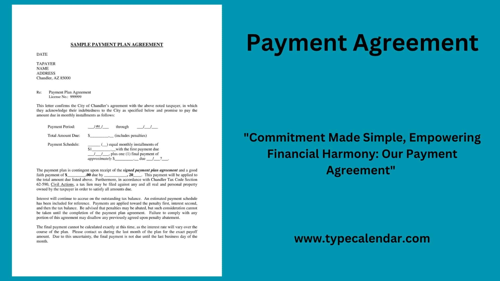 Free Printable Payment Agreement Templates PDF Word 