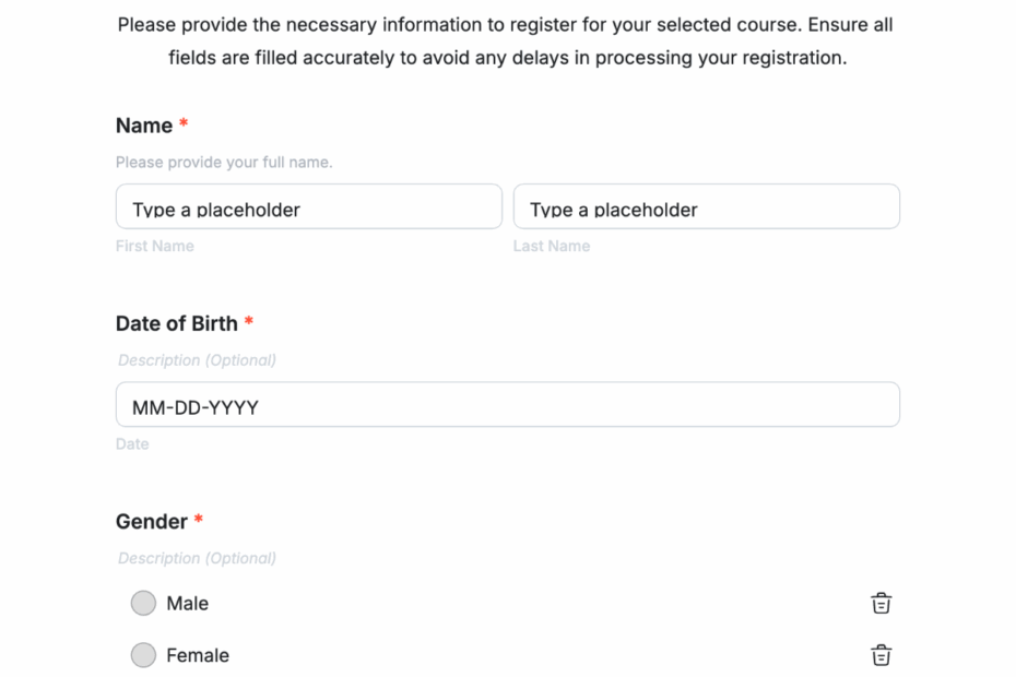 Free Registration Form Templates To Edit Online