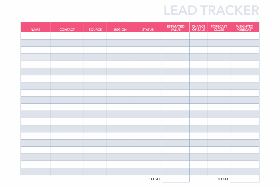 Free Sales Lead Tracker Template For Excel PDF Google Sheets HubSpot