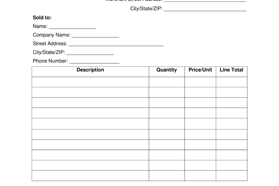 Free Sales Receipt Template PDF Word EForms