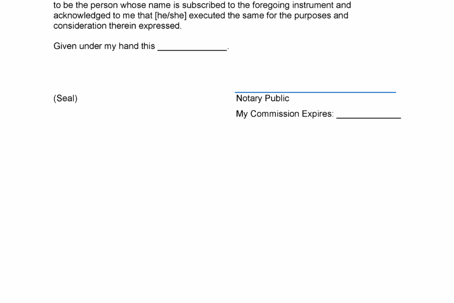 Free Texas Notary Acknowledgment Form PDF Word