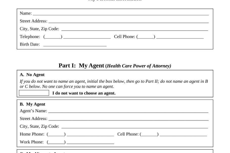 Free Utah Advance Directive Form Template PDF EForms