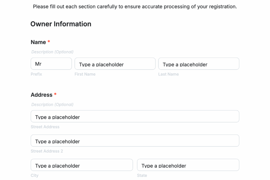 Free Vehicle Registration Form Template To Edit Online