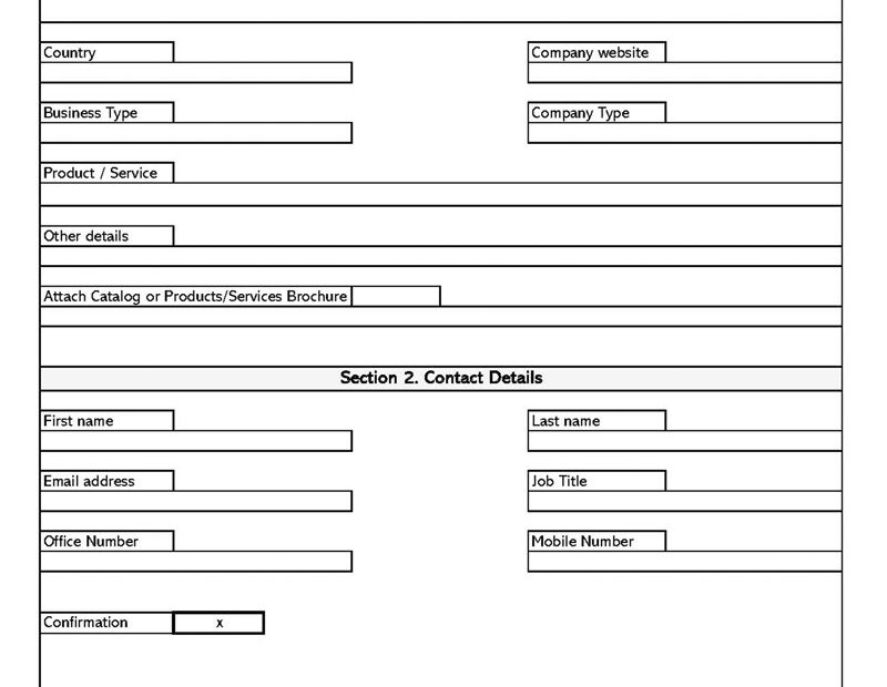 Free Vendor Registration Forms And Templates Editable