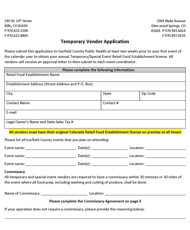 Free Vendor Registration Forms And Templates Editable 
