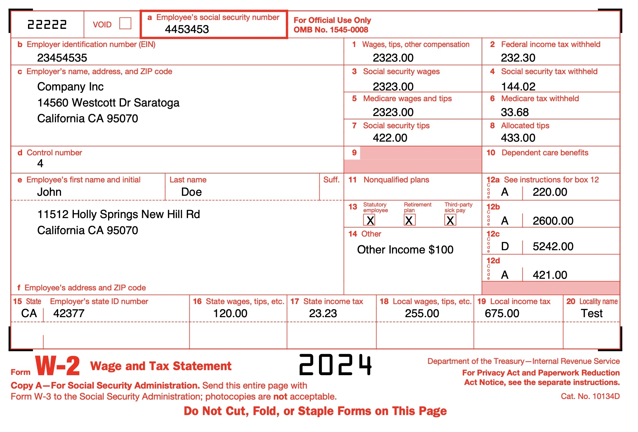 Free W2 Form Generator Create A W2 Form In One Click Free W2 Form Generator Create A W2 Form In One Click
