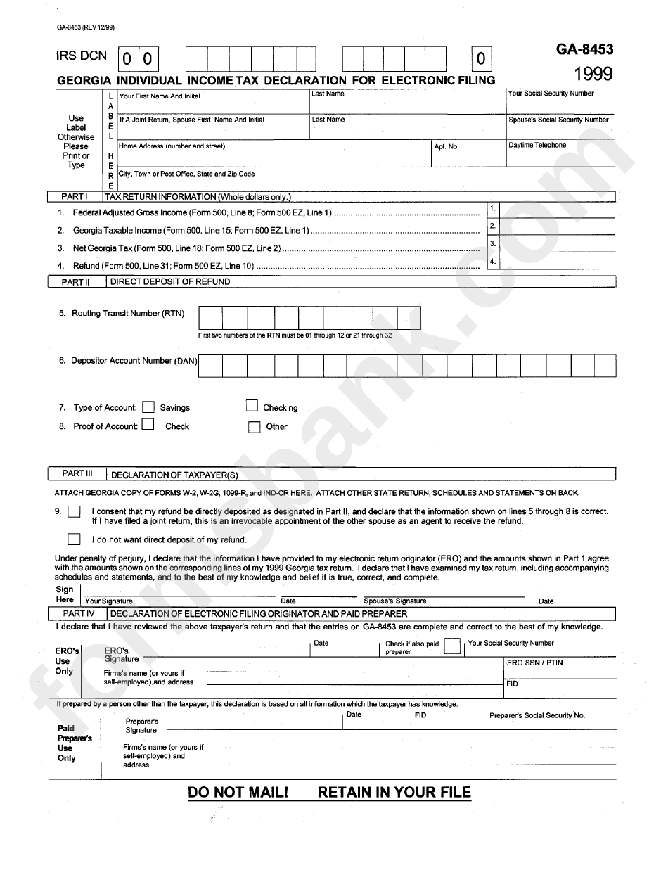 Georgia Income Tax Forms