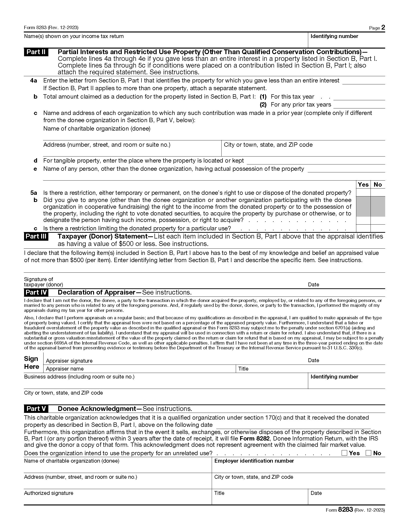 How To Complete IRS Form 8283 How To Complete IRS Form 8283