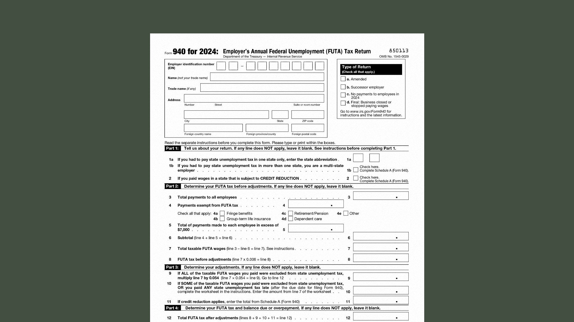 How To File Form 940 The Employer s Annual Federal Unemployment 