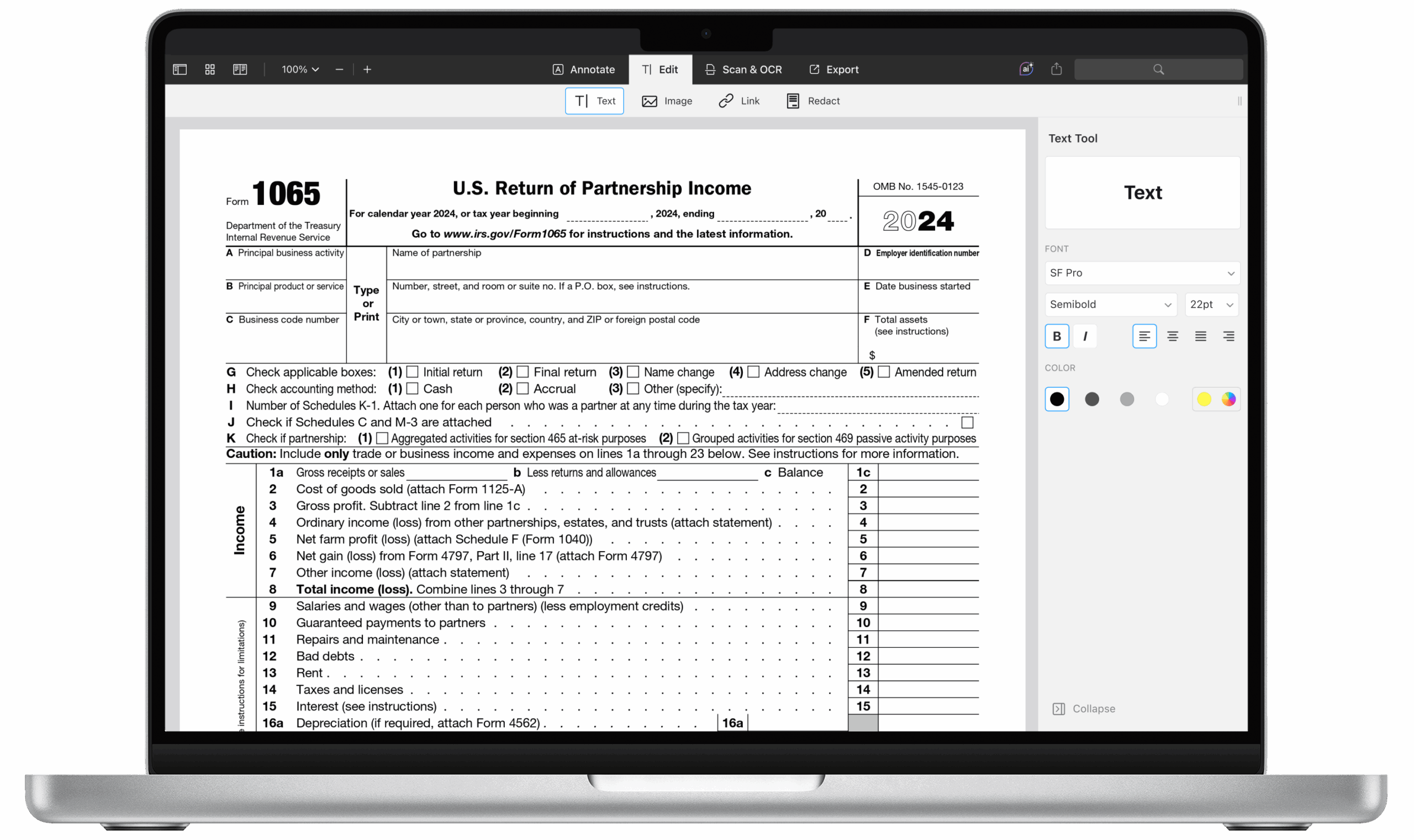 How To Fill Out IRS 1065 Form PDF 2024 2025 PDF Expert