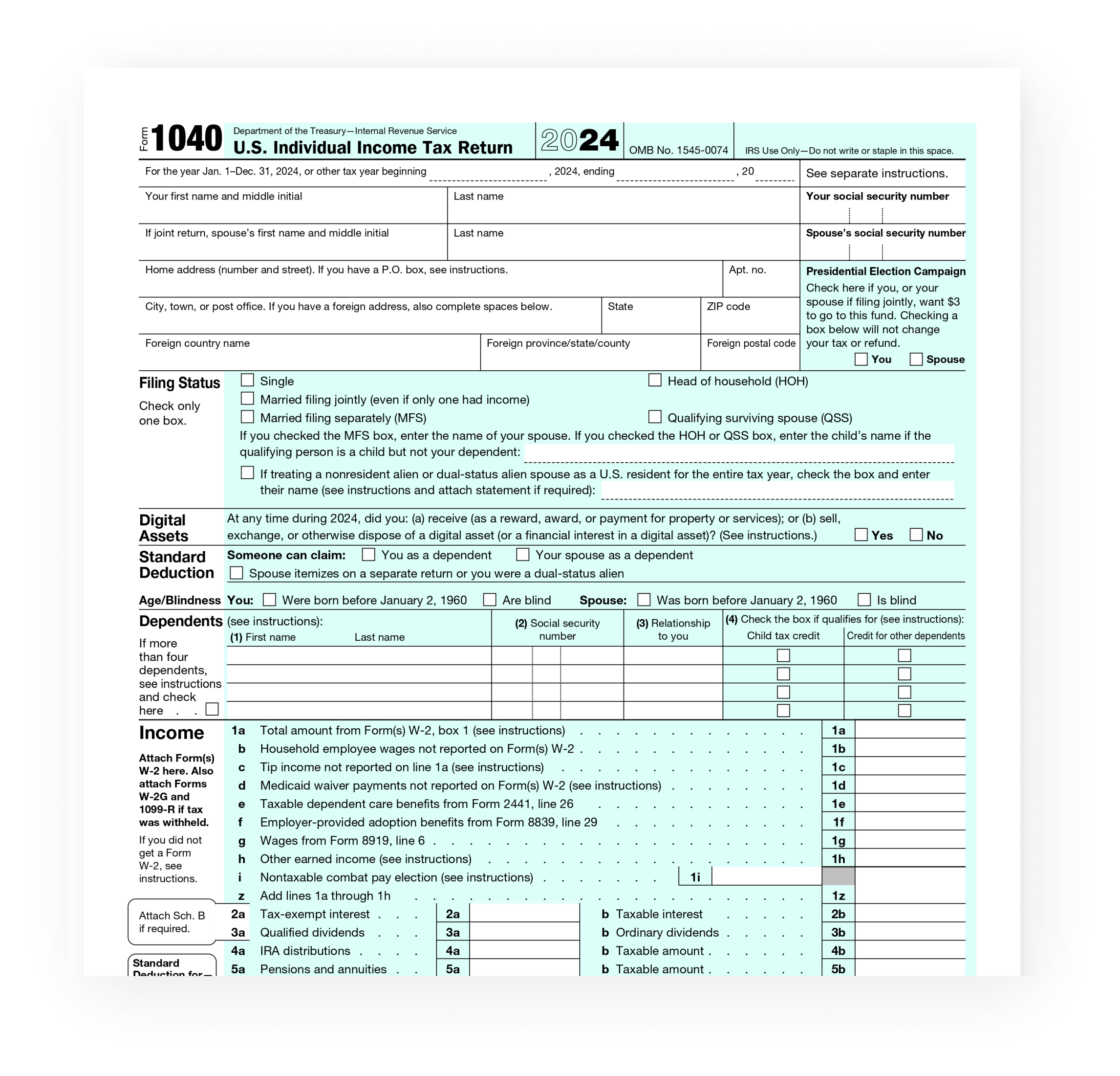 How To Fill Out IRS Form 1040 What Is IRS Form 1040 ES