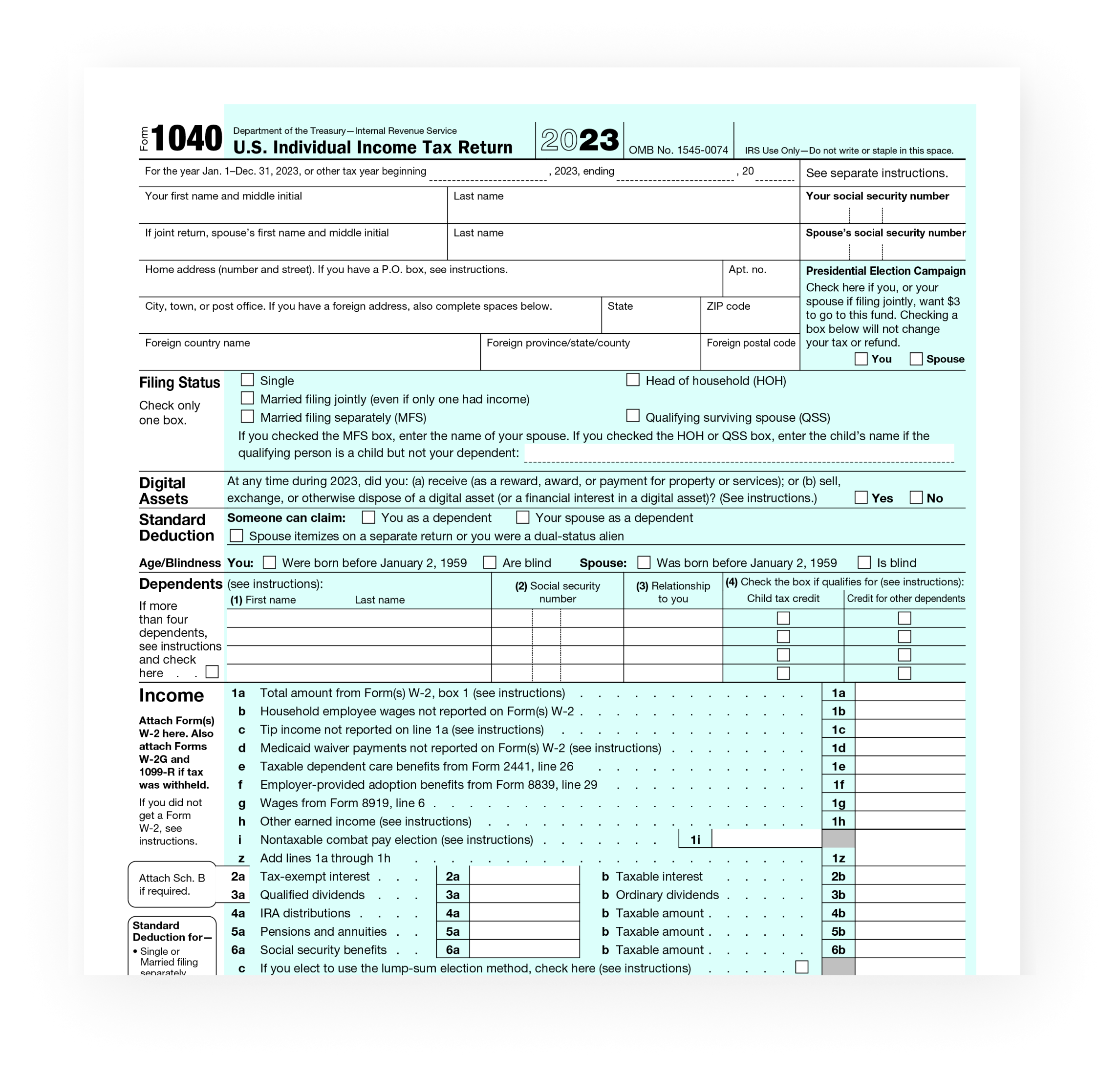 How To Fill Out IRS Form 1040 What Is IRS Form 1040 ES Worksheets Library