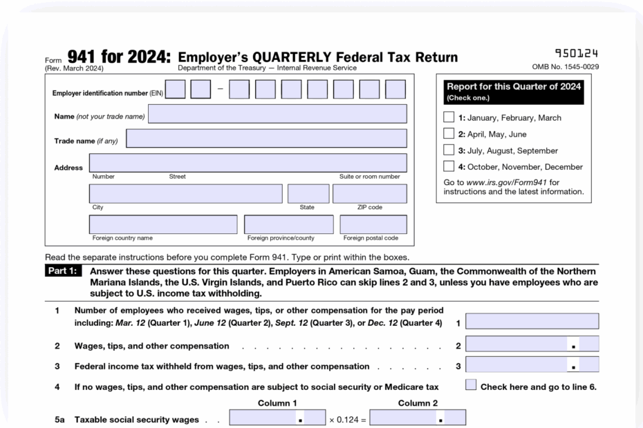 How To Fill Out IRS Form 941 2024 2025 PDF Expert