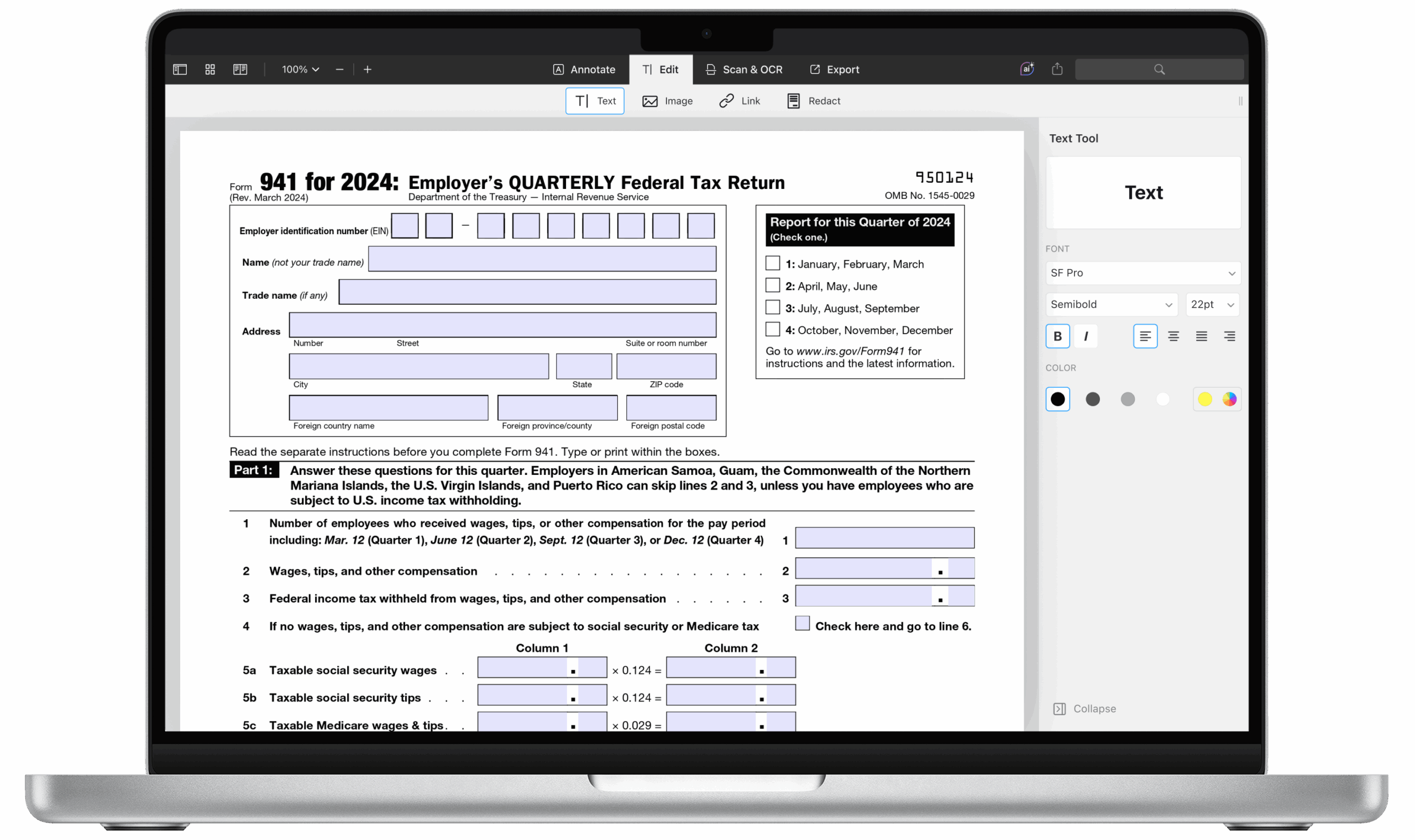 How To Fill Out IRS Form 941 2024 2025 PDF Expert