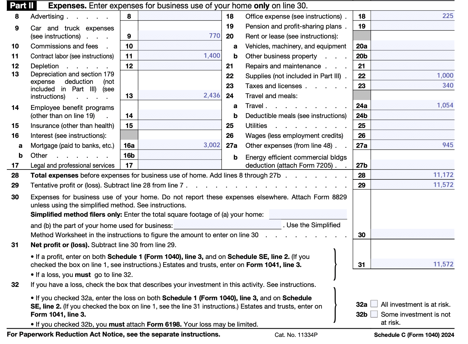 How To Fill Out Schedule C In 2025 With Example 