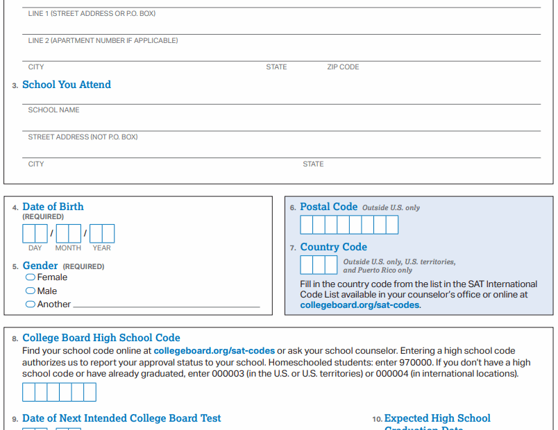 How To Fill Out The Student Eligibility Form Accommodations College Board