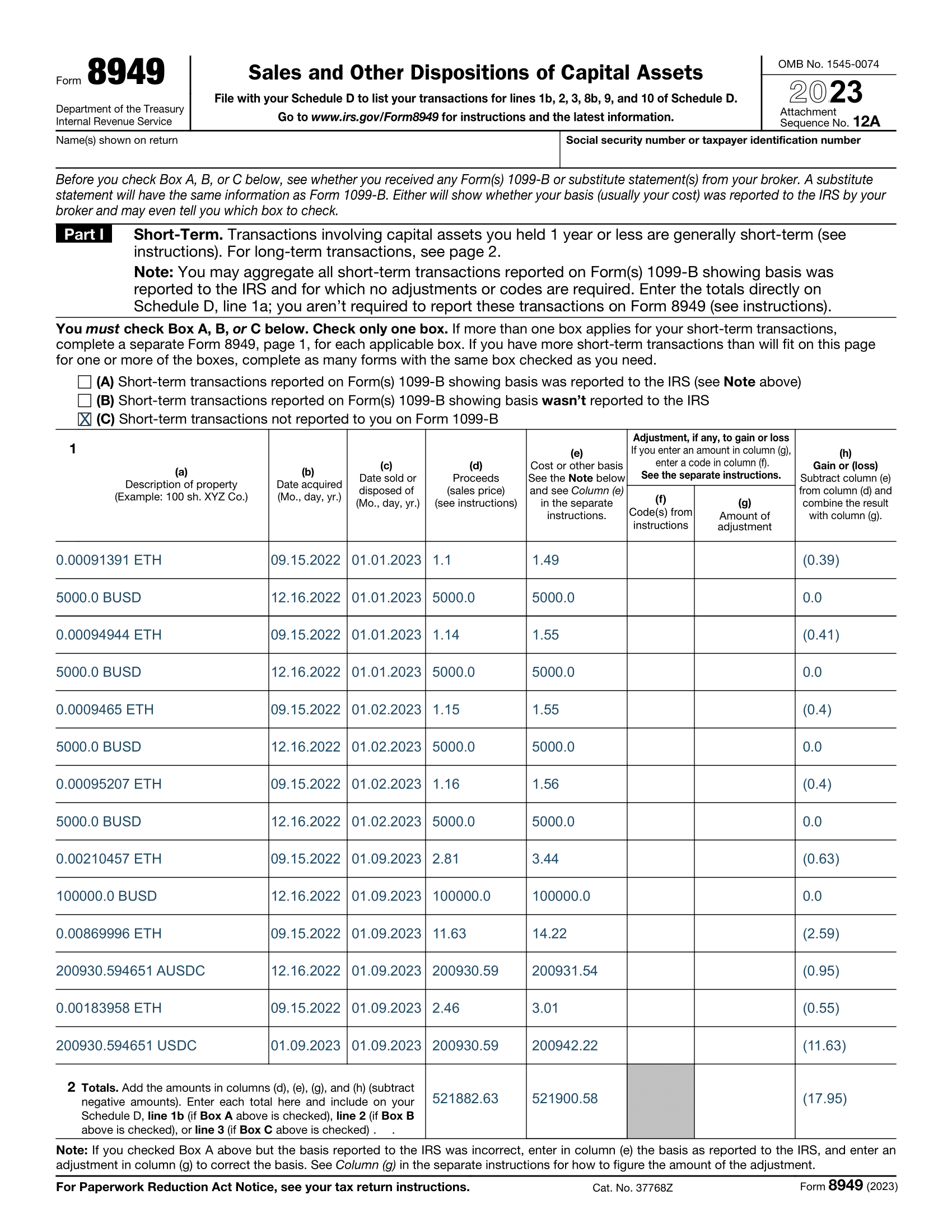 How To Report Crypto On Taxes Forms 8949 U0026 Schedule D Koinly