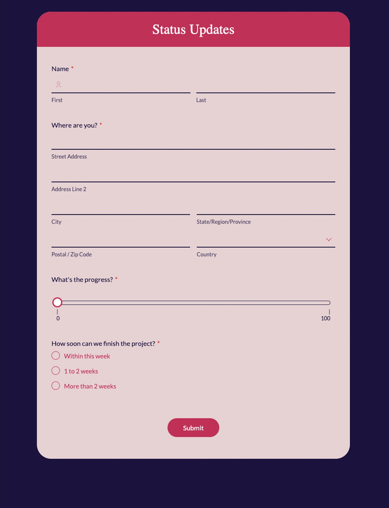 HTML Form Templates Free Online Form Templates