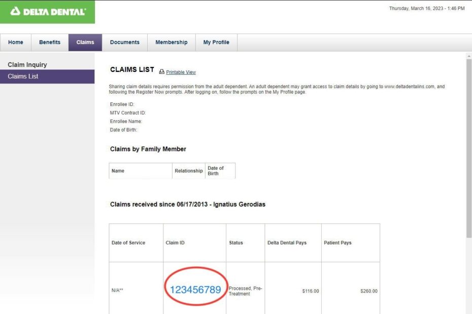 Instructions To Follow Up On Claims And Pre Treatment Estimates Delta Dental Discovery Pediatric Dentistry