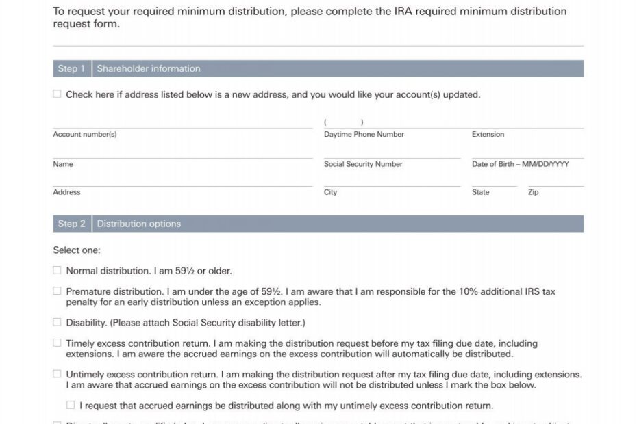IRA Distribution Request Form DWS Investments