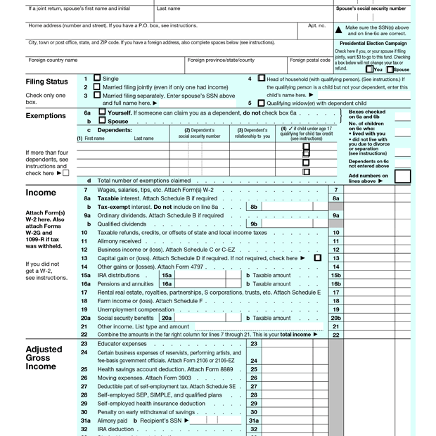 IRS 1040 Form Template Create And Fill Online Tax Forms