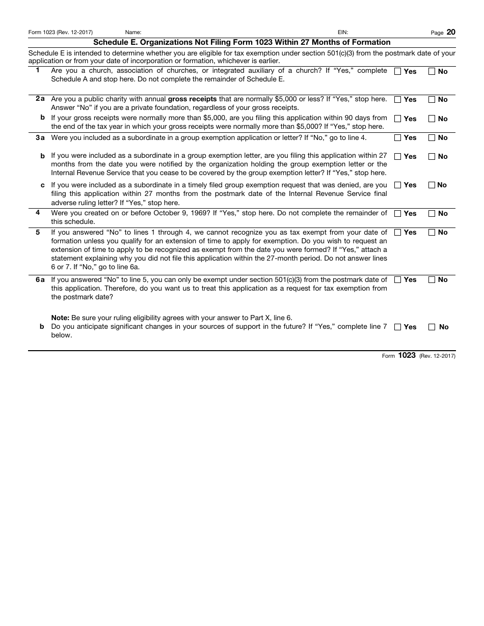 IRS Form 1023 Fill Out Sign Online And Download Fillable PDF 