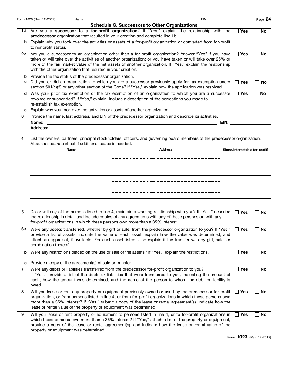 IRS Form 1023 Fill Out Sign Online And Download Fillable PDF 