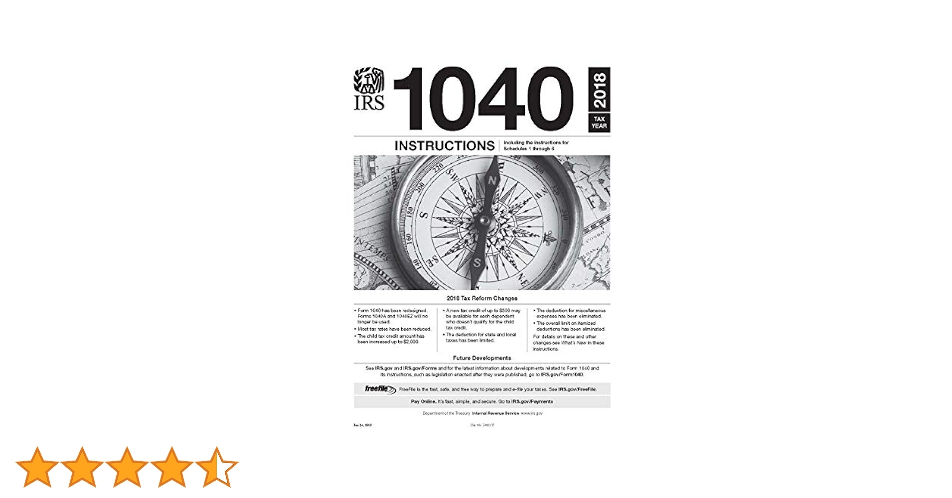 IRS Form 1040 Instructions Tax Year 2018 Form 1040 Included Irs Internal Revenue Service 9780359536269 Amazon Books