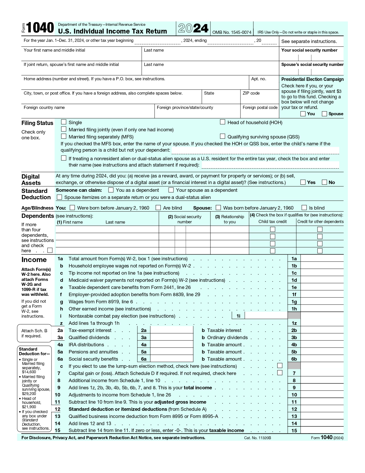 Irs Form 1040 V 2025 Printable Leona J Kost