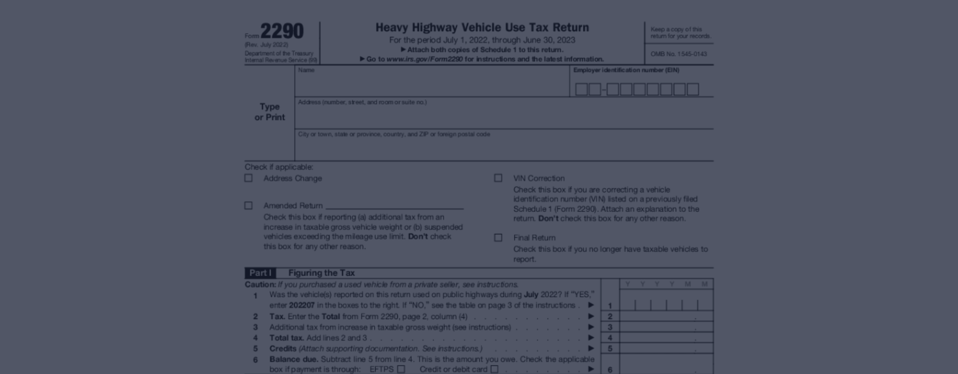Irs Form 2290 Printable 2024 Irs Form 2290 Printable 2024