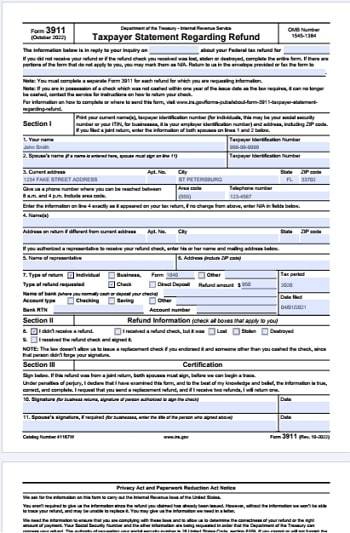 Irs Form 3911 Printable 2021 Irs Form 3911 Printable 2021