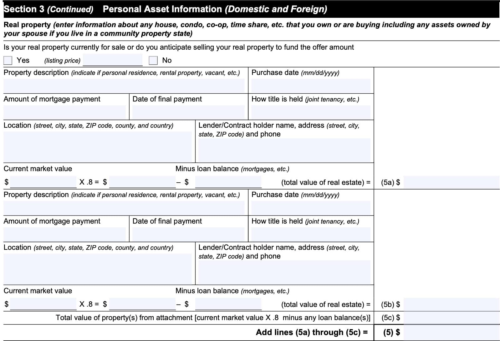 IRS Form 433 A Instructions Collection Information Statement
