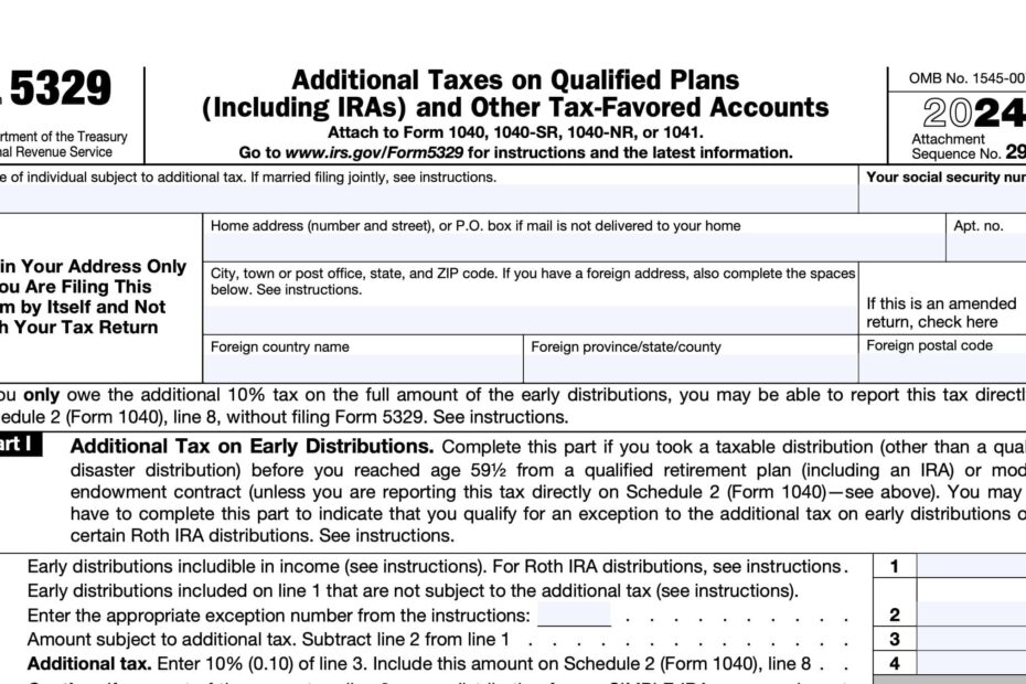 IRS Form 5329 Instructions A Guide To Additional Taxes